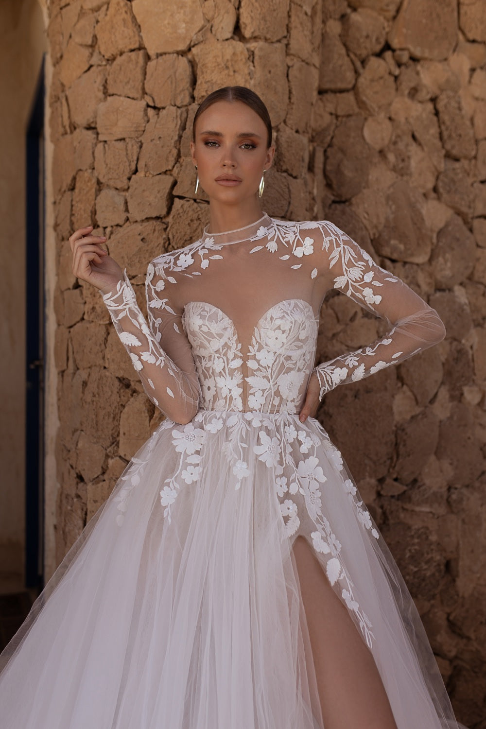 Daphne #MB24-21 with Bolero – Julie Vino Mimosa Wedding Dress