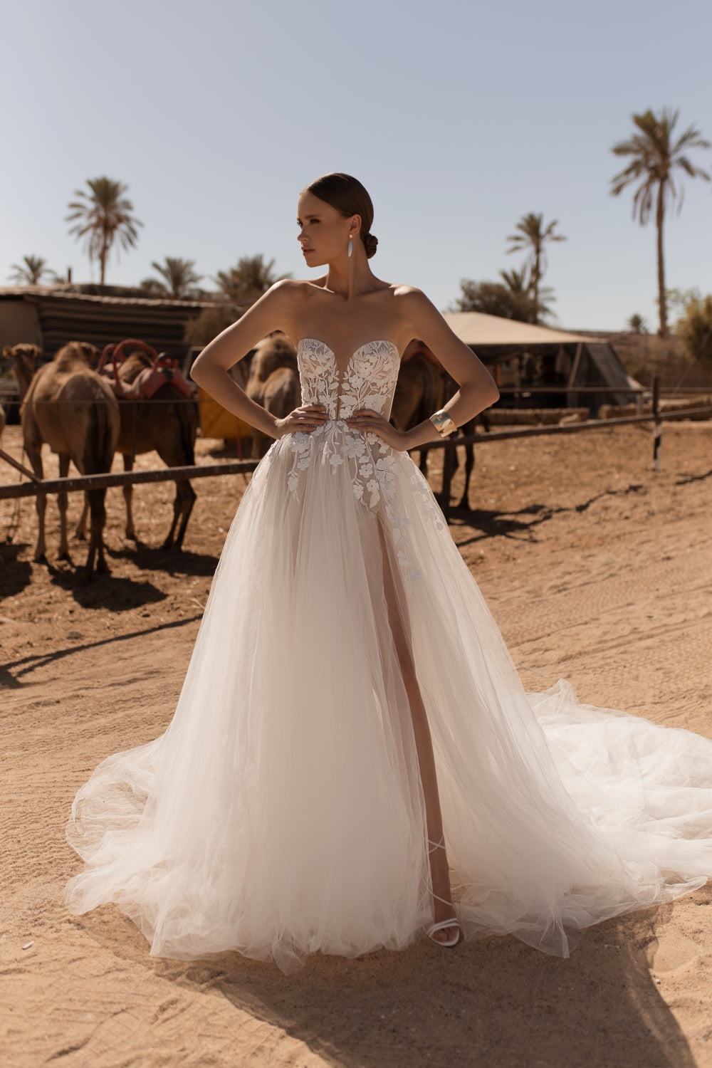 Daphne #MB24-21 with Bolero – Julie Vino Mimosa Wedding Dress