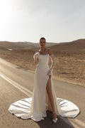 Kim #MB24-27A with Overskirt – Julie Vino Mimosa Wedding Dress
